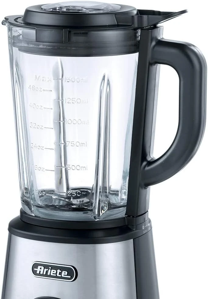 Ariete Power Blender 579, Mixer, 4 Edelstahlklingen, 2 Geschwindigkeiten + Pulse-Funktion, Rutschfes