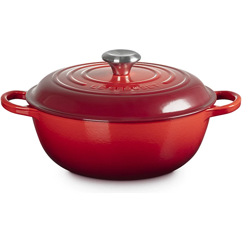 Le Creuset Stew Pot rund Signature 26 cm Kirschrot