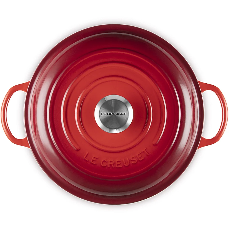 Le Creuset Stew Pot rund Signature 26 cm Kirschrot