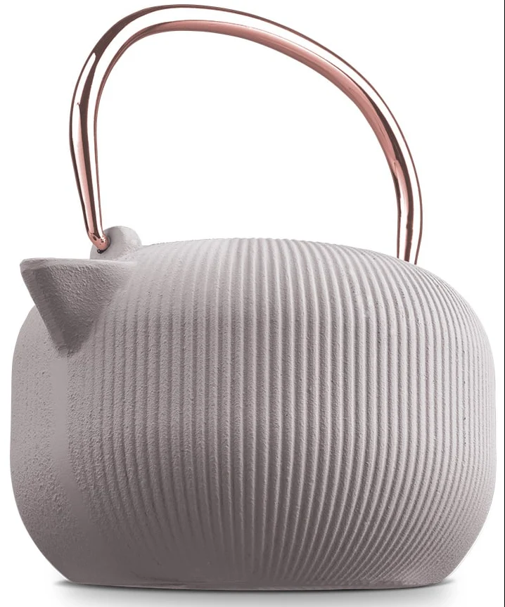 BerlingerHaus Teekanne mit Edelstahlfilter - Gusseisen Taupe - 1 Liter