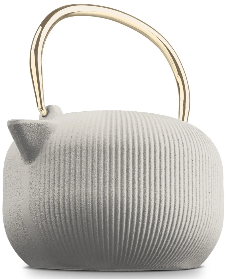 BerlingerHaus Teekanne mit Edelstahlfilter - Gusseisen Matt Creme - 1 Liter