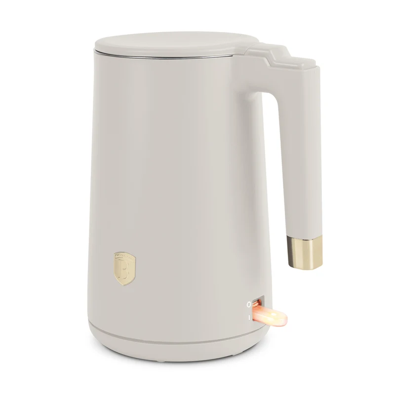 BerlingerHaus Wasserkocher Doppelwandig Matt Creme - 1.7 Liter - 1800W