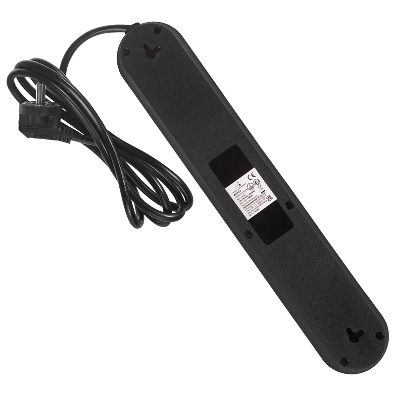 Maclean power strip, 5 socket extension cable + 3xUSB, 110-240V AC 50/60Hz, 2.1A max 2500W, 1.5m, black, MCE395 B