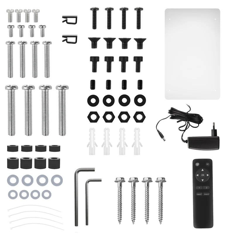 Maclean electric ceiling TV mount, TUYA support, max VESA 600x400, 90st swivel remote control, 32"-75", 35kg, MC-490