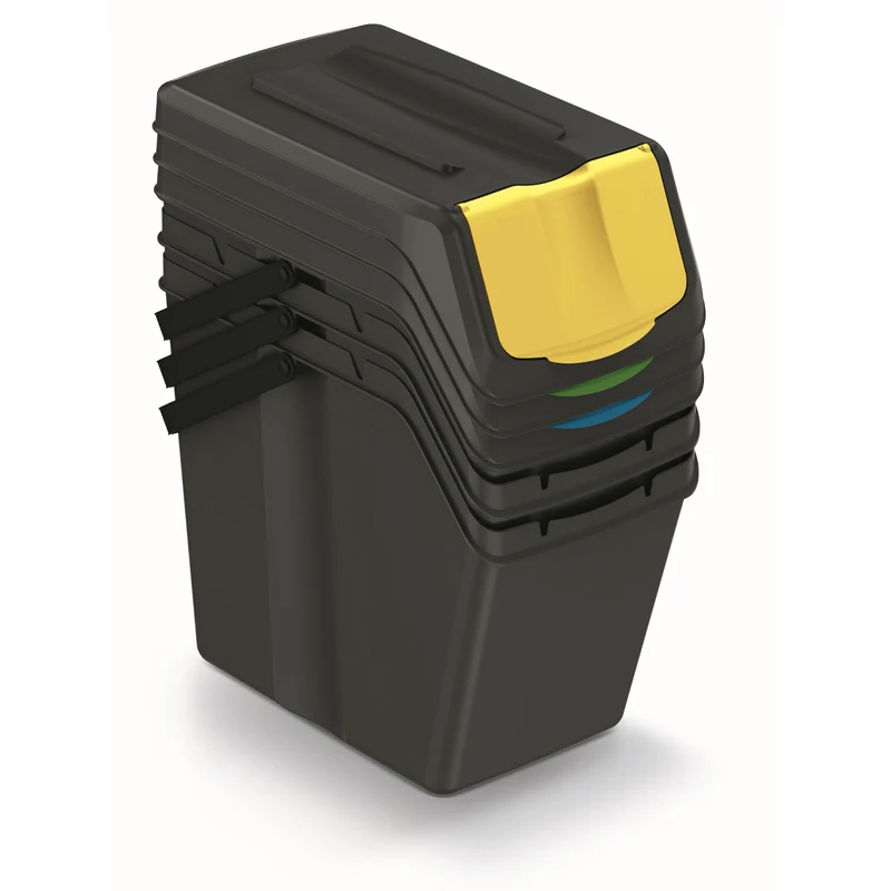 Keden SORTI BOX 3x25l trash garbage can - black recycling