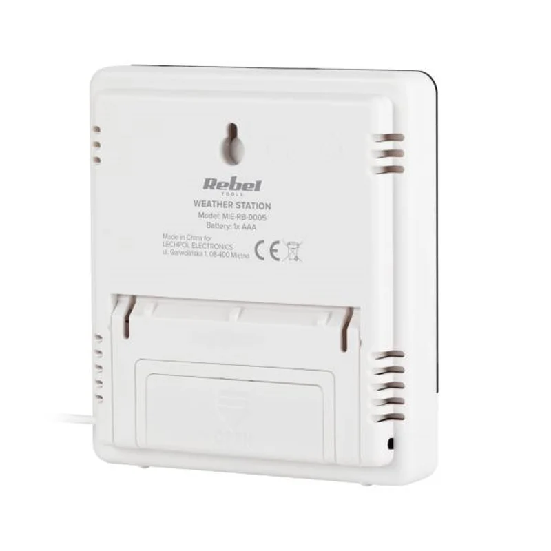 Rebel RB-0005 Home Weather Station With Humidity & Temperature Measurement Calendar & Alarm Function