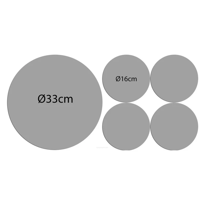 Set of round felt table placemats 1 + 4 - BARCELONA