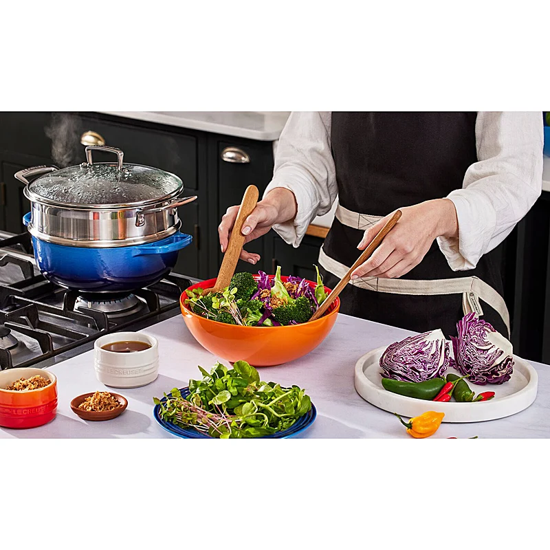 Le Creuset Salatschüssel 24 cm Ofenrot
