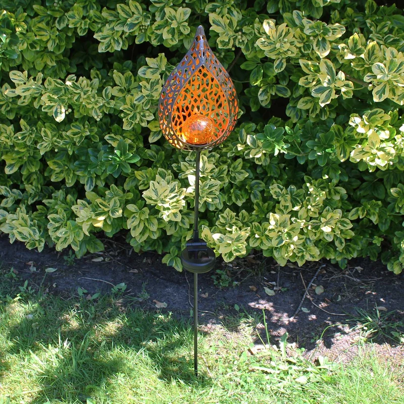 LED Solar Gartenleuchte "Tropfen" 8 Stück Promotionset – Wetterfest, Solarbetrieben, Solarleuchte Garten