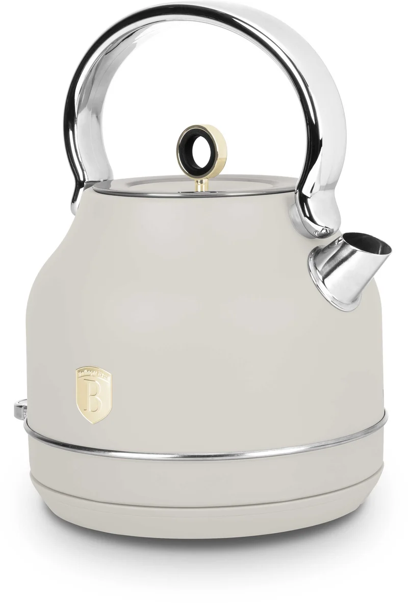 BerlingerHaus Wasserkocher Matt Crème - mit Thermometer - 1.7 Liter - 2200W
