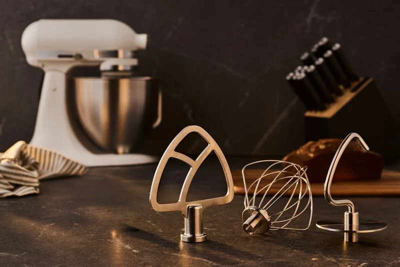 KitchenAid Edelstahlwerkzeuge 3er Set für Küchenmaschinen mit kippbarem Motorkopf 5KSMTH3PSS