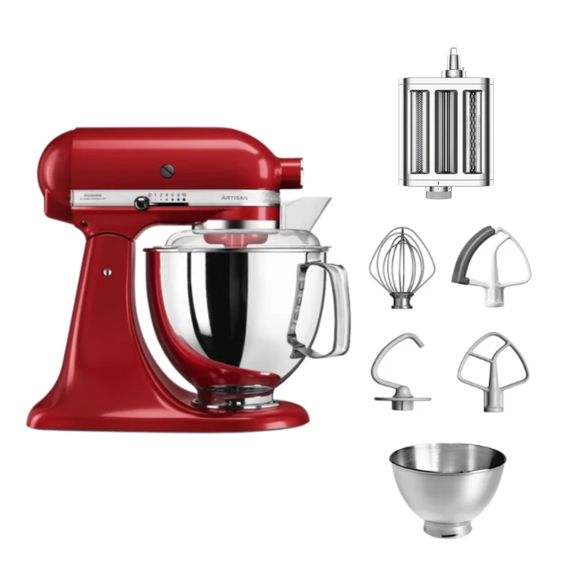 KitchenAid 4,8 L 5KSM175 Artisan Küchenmaschine Pastalover mit 3-in-1 Nudelvorsatz