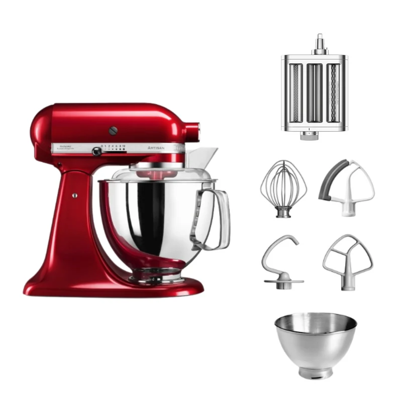 KitchenAid 4,8 L 5KSM175 Artisan Küchenmaschine Pastalover mit 3-in-1 Nudelvorsatz