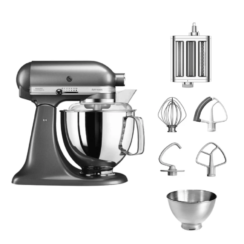 KitchenAid 4,8 L 5KSM175 Artisan Küchenmaschine Pastalover mit 3-in-1 Nudelvorsatz
