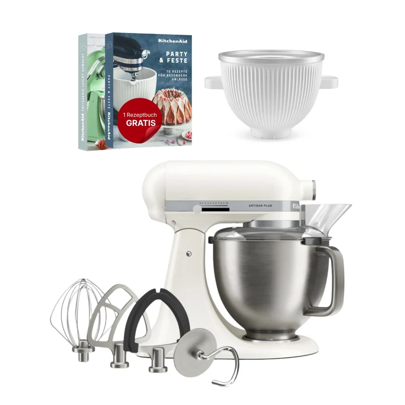 KitchenAid 4,7 L 5KSM50 Artisan Plus Küchenmaschine Icelover mit Eiszubereiter
