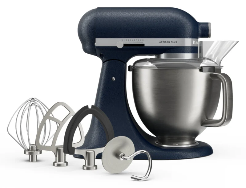 KitchenAid 4,7 L 5KSM50 Artisan Plus Küchenmaschine Breadlover mit Messerschmidt Getreidemühlenvorsatz + Brotbackschüssel