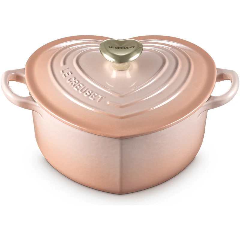 Le Creuset Herzbräter mit Herzknauf 20 cm Peche
