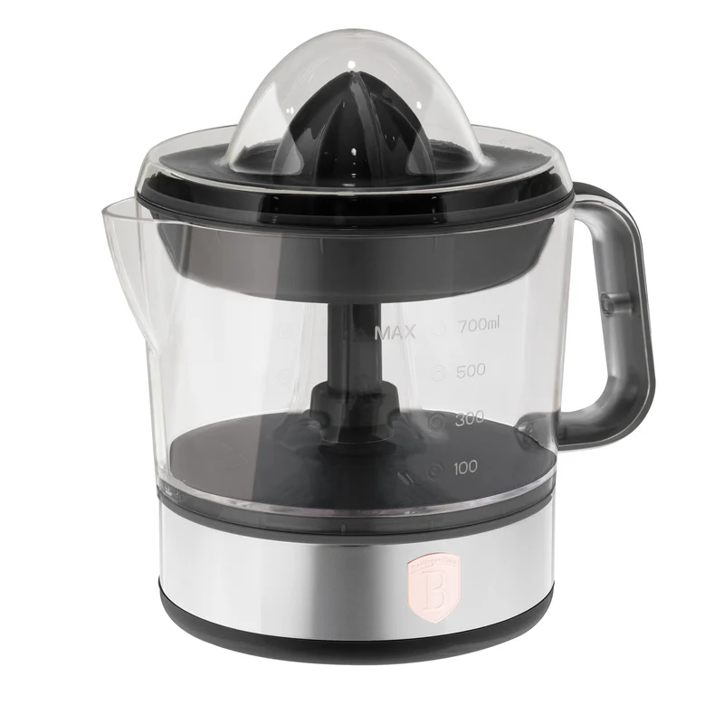 BerlingerHaus Elektrische Zitruspresse / Orangenpresse Schwarz Roségold - 0,7 L - 40 W