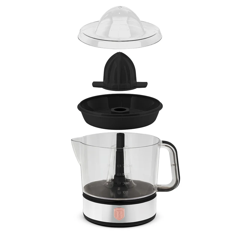 BerlingerHaus Elektrische Zitruspresse / Orangenpresse Schwarz Roségold - 0,7 L - 40 W