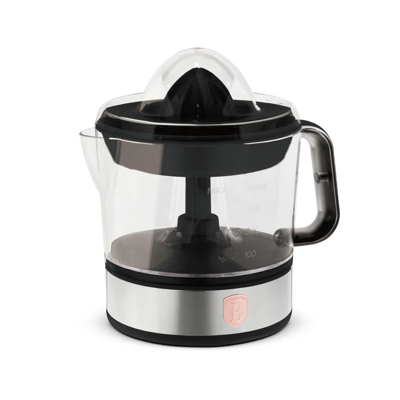 BerlingerHaus Elektrische Zitruspresse / Orangenpresse Schwarz Roségold - 0,7 L - 40 W