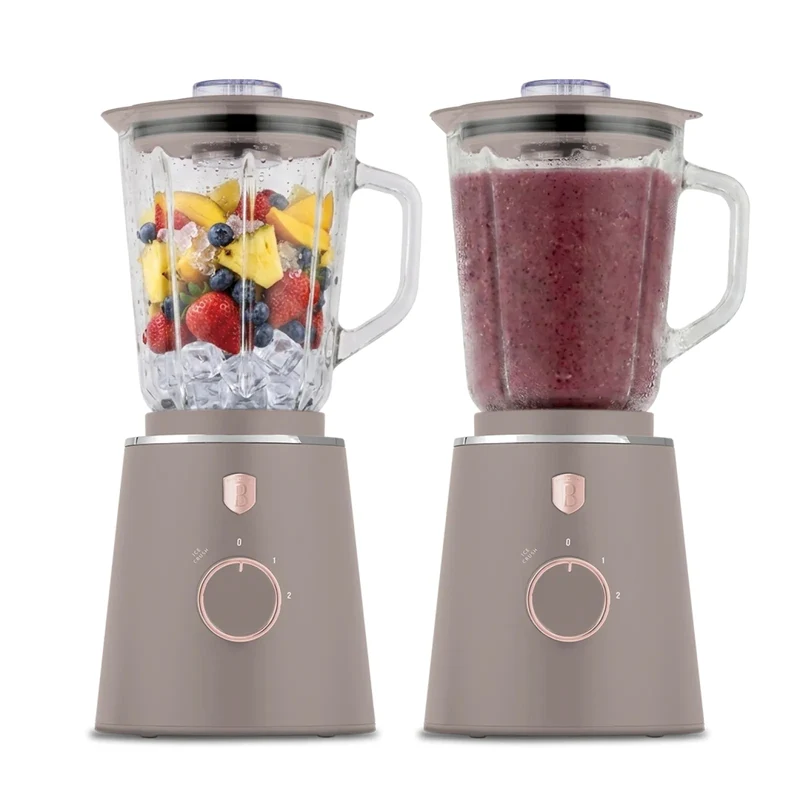 BerlingerHaus Standmixer Taupe - Glaskanne - 1,5 Liter - 1000W