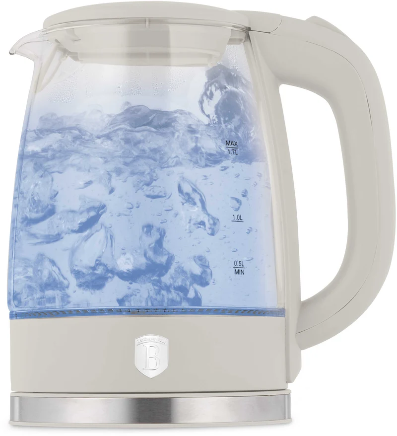 BerlingerHaus Wasserkocher Glas Matt Creme - 1,7 Liter - 2200W