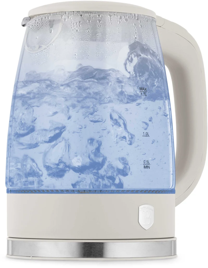 BerlingerHaus Wasserkocher Glas Matt Creme - 1,7 Liter - 2200W