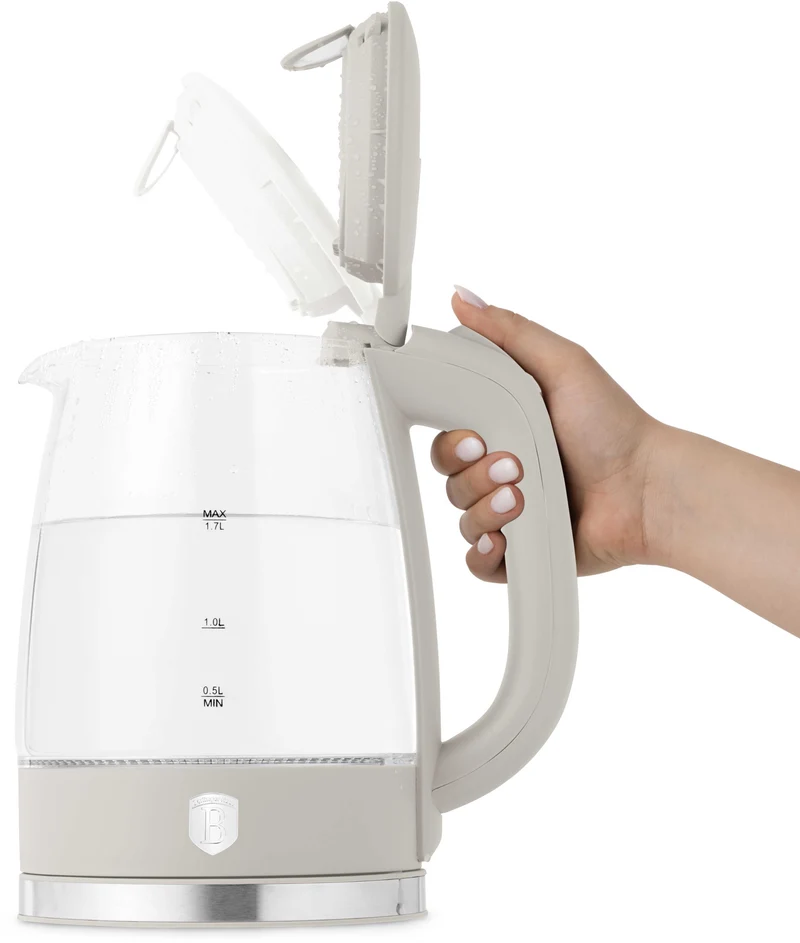 BerlingerHaus Wasserkocher Glas Matt Creme - 1,7 Liter - 2200W