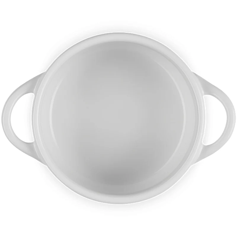 Le Creuset Mini Cocotte Holly 10cm White