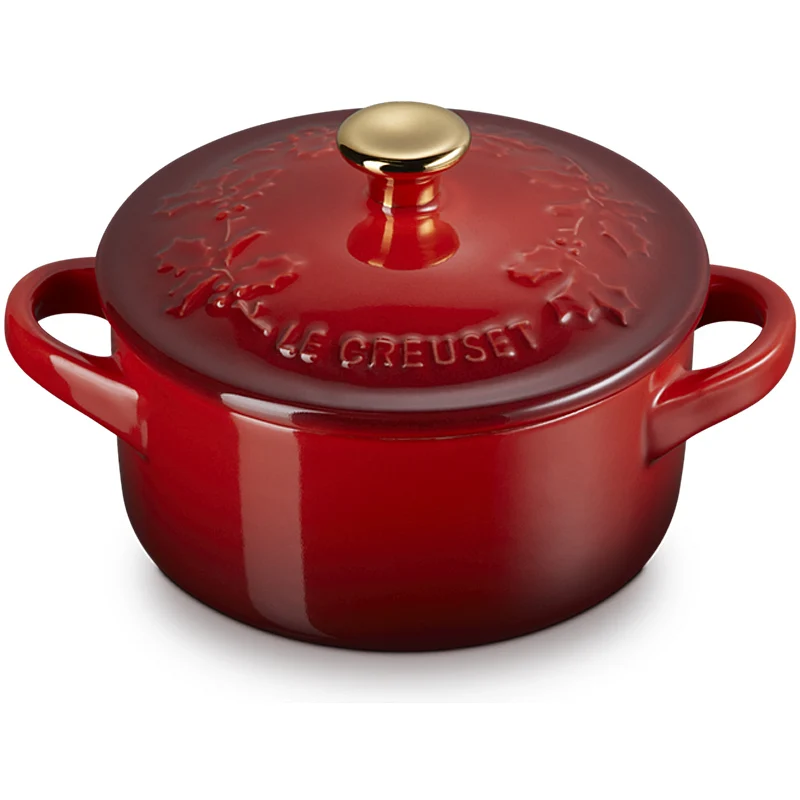 Le Creuset Mini Cocotte Holly 10cm Kirschrot