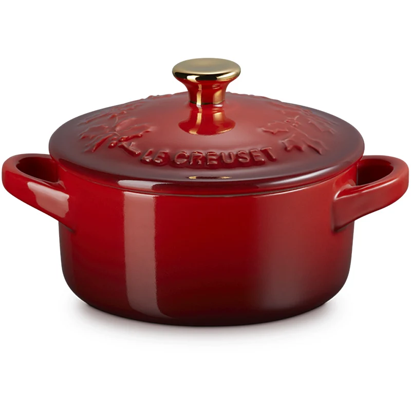 Le Creuset Mini Cocotte Holly 10cm Kirschrot