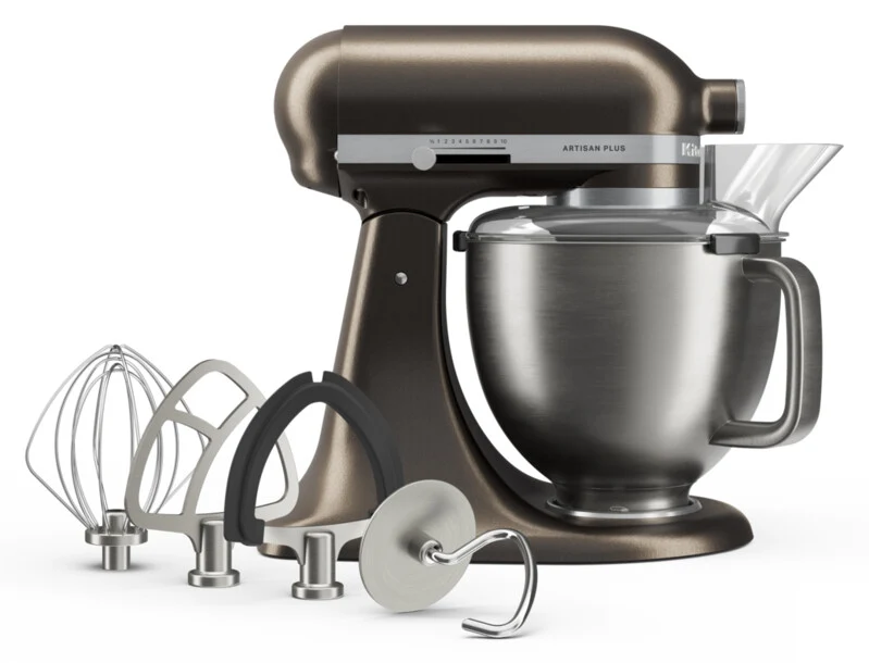 KitchenAid 4,7 L 5KSM50 Artisan Plus Küchenmaschine Cookielover mit Fleischwolf + Spritzgebäckvorsatz