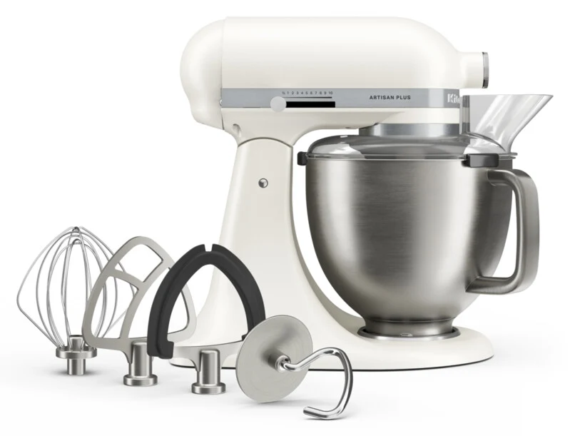 KitchenAid 4,7 L 5KSM50 Artisan Plus Küchenmaschine Cookielover mit Fleischwolf + Spritzgebäckvorsatz