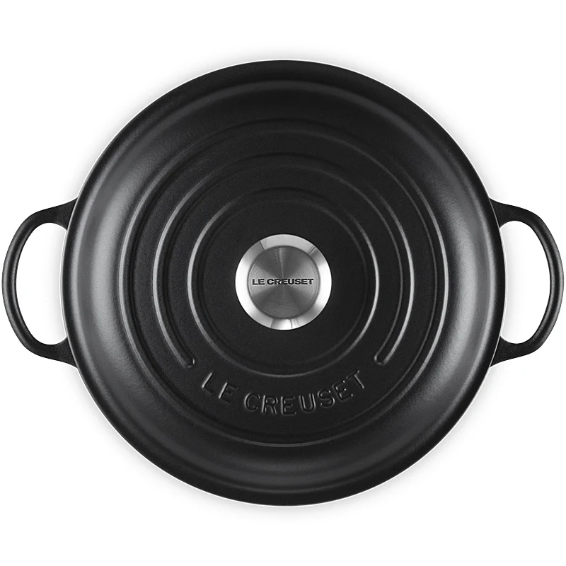 Le Creuset Stew Pot rund Signature 26 cm Schwarz Matt