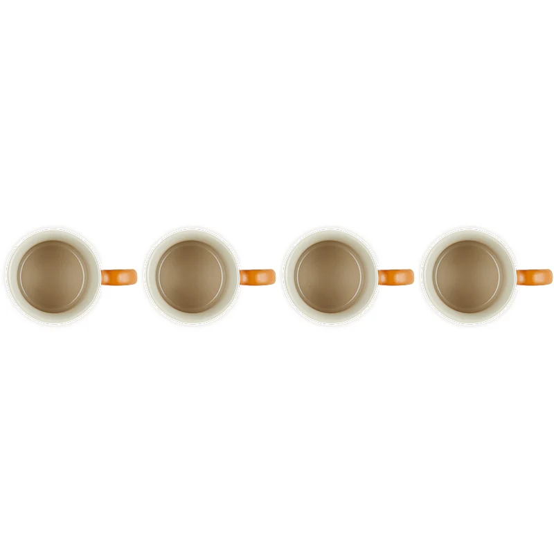 Le Creuset Becher Seattle 400 ml 4er Set Ofenrot