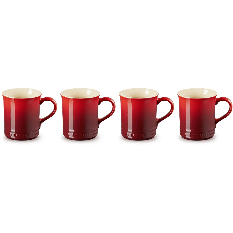 Le Creuset Becher Seattle 400 ml 4er Set Kirschrot