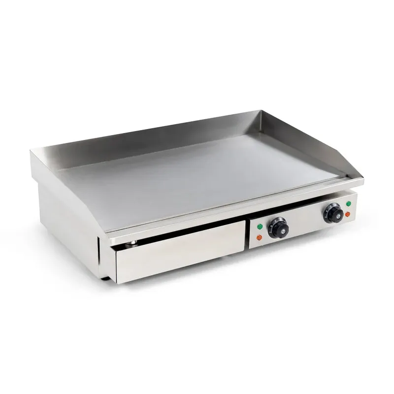 Elektro Grillplatte - 3,5 kW - Edelstahl - Glatt