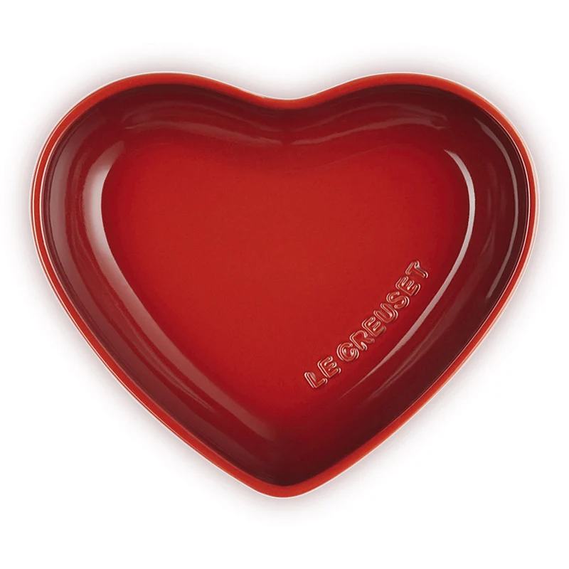 Le Creuset Schüssel Herzform 650 ml Kirschrot