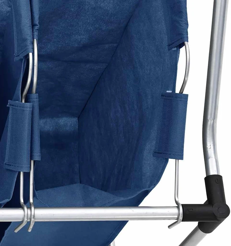 vidaXL Wäschesortierer mit 3 Taschen Rollen Wäschesammler Wäschekorb Wäschebox Wäschewagen Wäscheton