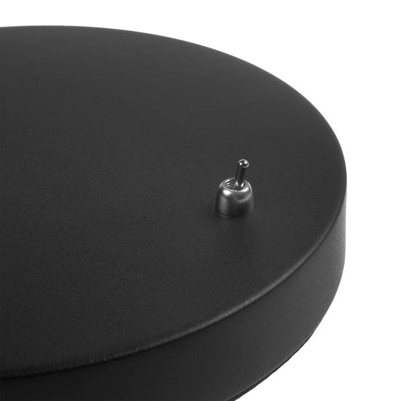 Maclean GU10 desk lamp, spot, round, GU10, with 55x90mm switch, black color, MCE370 B +LED bulb GU10 7W Maclean Energy MCE437 WW warm white 3000K, 220-240V~, 50/60Hz, 490lm