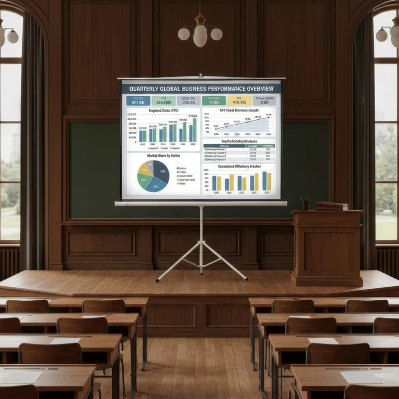 Maclean projection screen, 120-inch diagonal, 240x180 cm, on a stand, 4:3 aspect ratio, MC-608