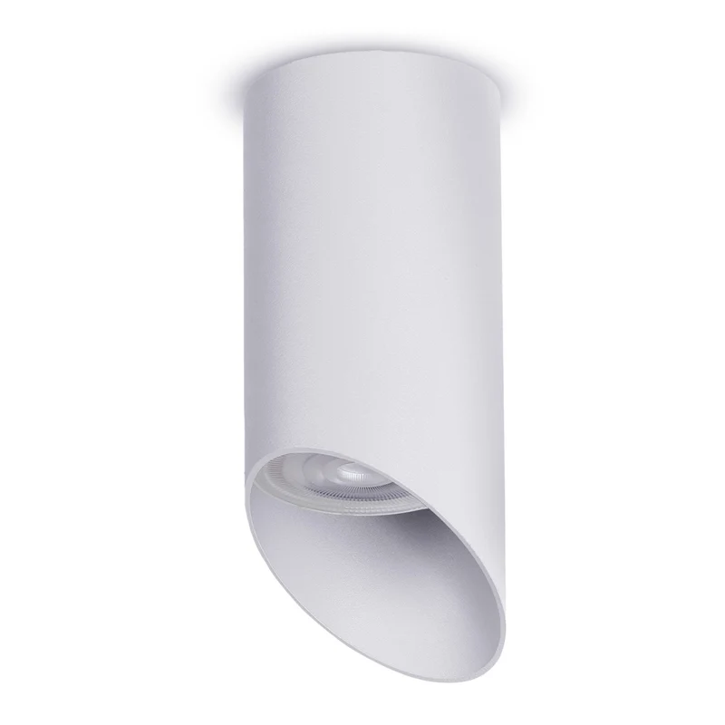 Maclean surface-mounted luminaire / tube, spot, round, aluminum, GU10, 55x130mm, white color, MCE360 W 3pcs+ LED bulb GU10 7W Maclean Energy MCE437 NW neutral white 4000K, 220-240V~, 50/60Hz 3pcs