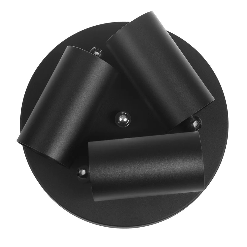 Maclean ceiling lamp, spot, movable, aluminum, 3xGU10, 55x90mm, matte black color, MCE362 B + LED bulb GU10 7W Maclean Energy MCE437 WW warm white 3000K, 220-240V~, 50/60Hz 3pcs