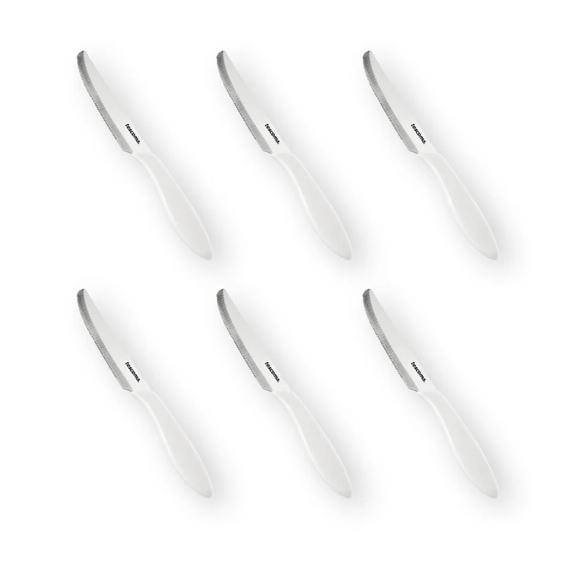 Tescoma PRESTO Tafelmesser Set 6-teilig - Wellenschliff, in verschiedenen Farben