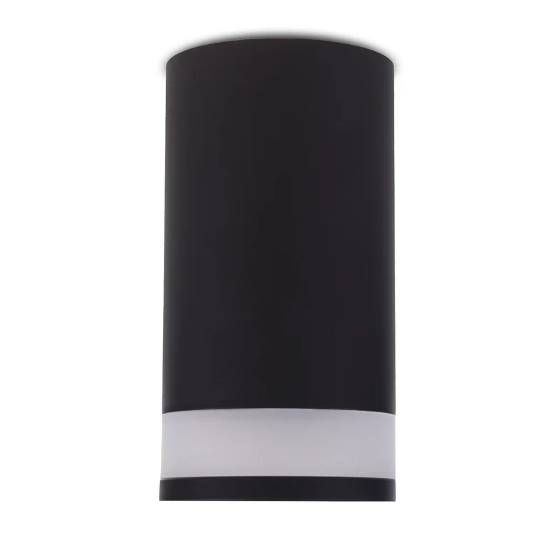Maclean surface-mounted luminaire / tube, spot, round, aluminum, GU10, 55x130mm, black color, MCE361 B 3pcs+ LED bulb GU10 7W Maclean Energy MCE437 NW neutral white 4000K, 220-240V~, 50/60Hz, 490 3pcs