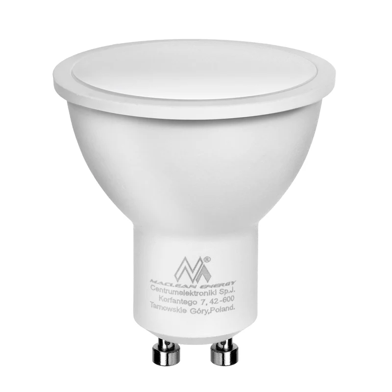 Maclean surface mount / tube luminaire, spot, round, aluminum, GU10, 55x130mm, black color, MCE360 B+LED bulb GU10 7W Maclean Energy MCE437 NW neutral white 4000K, 220-240V~, 50/60Hz, 490lm