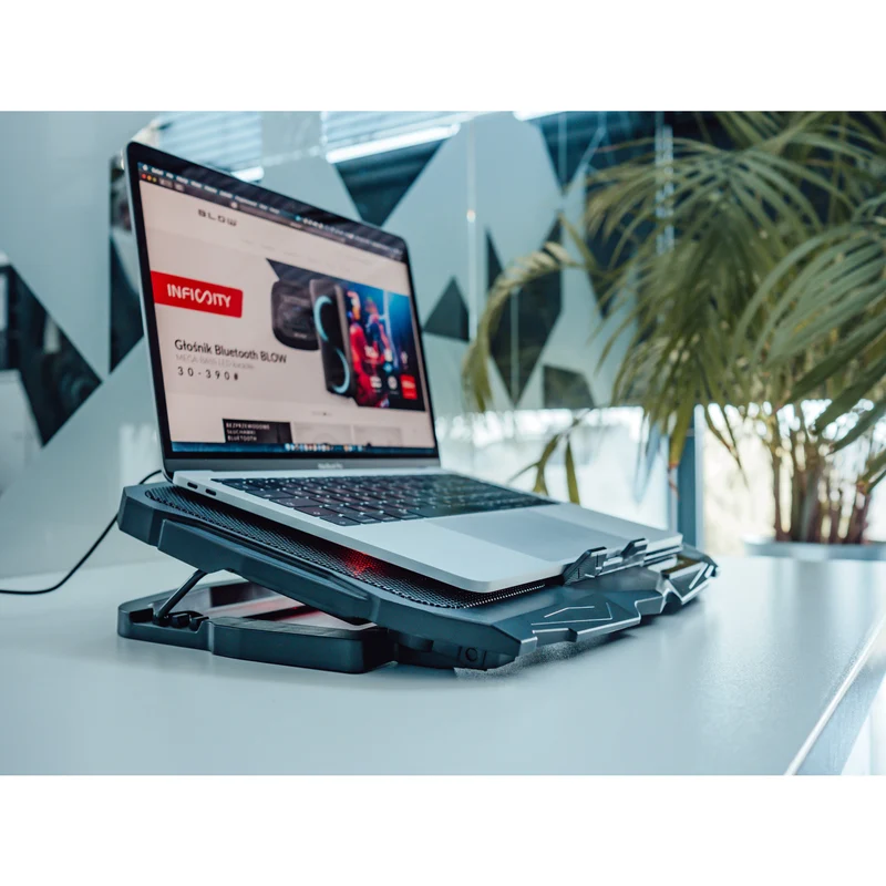 Blow Hurricane laptop cooling stand, four fans, red backlight, built-in USB hub