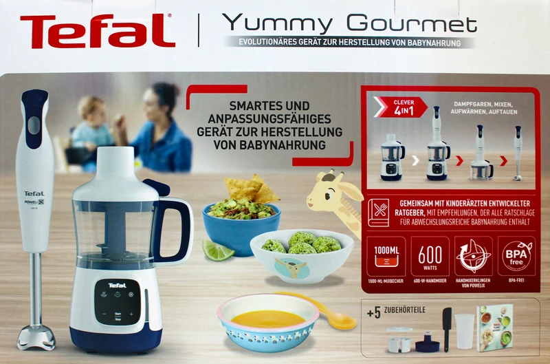 Tefal HB55W430 Yummy Gourmet 4-in-1 Babynahrungszubereiter