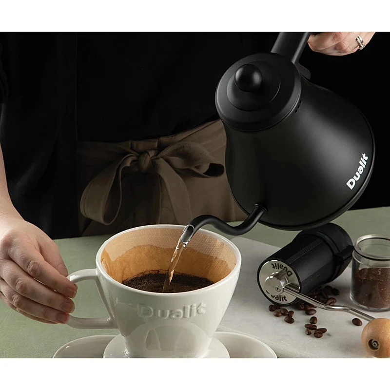 Dualit Pour over Wasserkocher Edelstahl/Schwarz