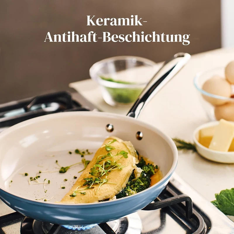 Redchef Keramik Pfanne 28cm Induktion, Antihaft Beschichtung Keramikbeschichtung Bratpfannen, Pfanne